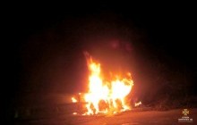 На Тернопільщині внаслідок пожежі в причепі вантажівки згоріло 2 т кукурудзи