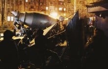 Активісти знесли будівельний паркан на місці Сінного ринку, але ненадовго (фото, відео)