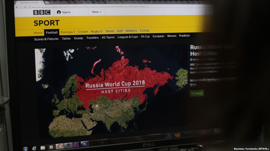 Крим показаний як російський в відеоролику BBC Sport / фото Радіо Свобода Крим показаний як російський в відеоролику BBC Sport / фото Радіо Свобода