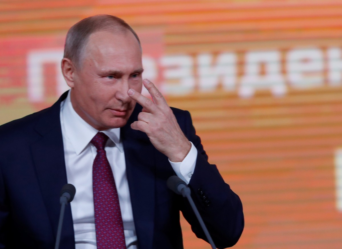 Владимир Путин на пресс-конференции / фото REUTERS