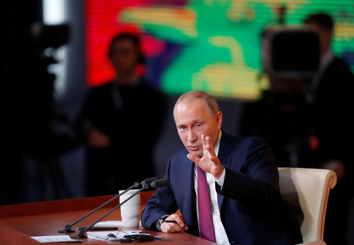 Владимир Путин на пресс-конференции 14 декабря 2017 года / REUTERS