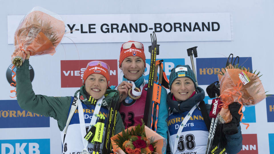 Віта Семеренко (праворуч) стала третьою у спринті в Ансі / biathlonworld.com Віта Семеренко (праворуч) стала третьою у спринті в Ансі / biathlonworld.com