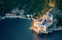 Афонская икона Богоматери "Григориатская", которая дважды оставалась невредимой во время пожара