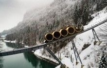 В Швейцарии открыли самый стремительный фуникулер в мире (фото, видео)