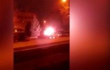 Гучний хлопок та стовп диму: спалення Lexus родини судді, що розглядає справу про ДТП із Зайцевою у Харкові, потрапило на відео