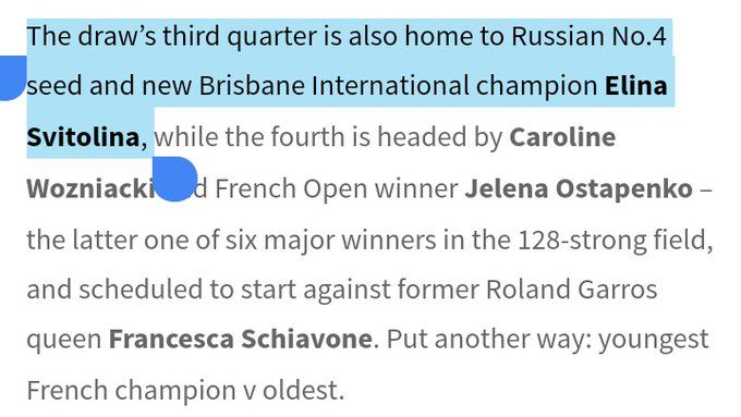 Офіційний сайт Australian Open назвав Світоліну росіянкою Офіційний сайт Australian Open назвав Світоліну росіянкою