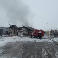 На Житомирщине тушили пожар в магазине строительных материалов (фото)