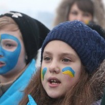 Ukrainians celebrating Unity Day