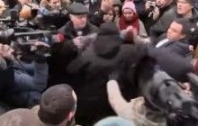 Protesters demanding justice for killers of Kyiv lawyer get aggressive with regional police chief