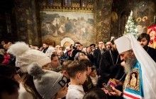 Митрополит Онуфрій очолив вечірню та приймав вітання з Різдвом у Києво-Печерській лаврі
