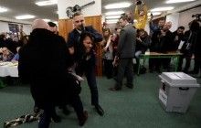 Reuters: Topless woman shouts 'Zeman – Putin's slut' at Czech president during vote (Photos, video)