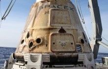 Корабль Dragon успешно приводнился в Тихом океане
