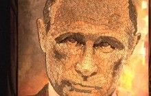Putin portrait made from bullet shells on display in New York (Video)