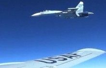 Пентагон показав перехоплення російським Су-27 літака-розвідника біля берегів Криму
(відео)