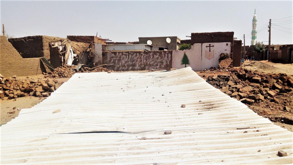 Знесена євангельська церква в Аль-Хадж-Юсифе, Північний Хартум, Судан / morningstarnews.org