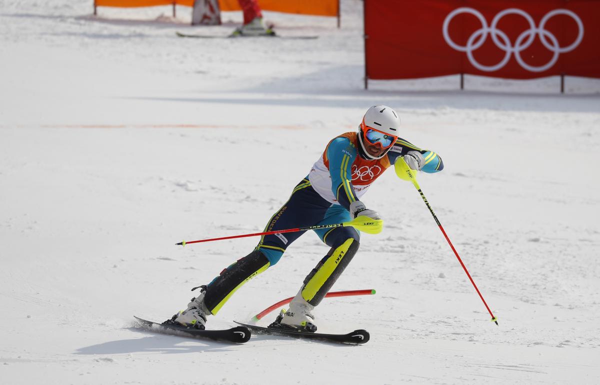 Швед Мюрер принес своей команде золото Игр в горнолыжном слаломе / Reuters