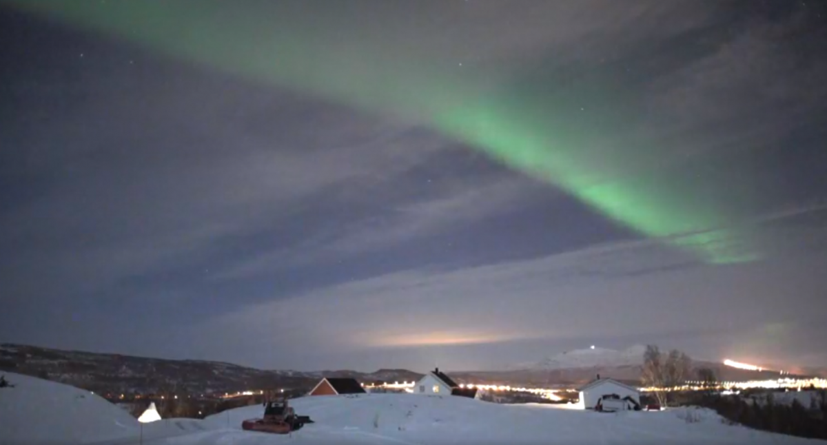 У Норвегії зняли на відео північне сяйво / скріншот