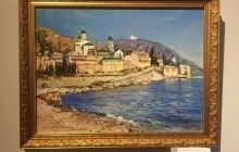 Побачити Афон "серцем українця": у Києві відкрилася виставка картин з видами усіх монастирів Святої Гори (фото)