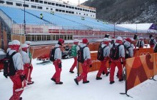 На Олімпіаді через сильний вітер скасовані змагання з гірськолижного спуску