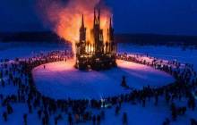 У РПЦ засудили спалення готичного храму з гілок у Калузькій області (відео)