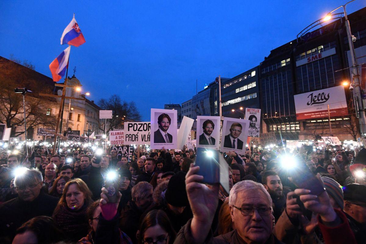 Акція протесту в Братиславі 9 березня / REUTERS Акція протесту в Братиславі 9 березня / REUTERS