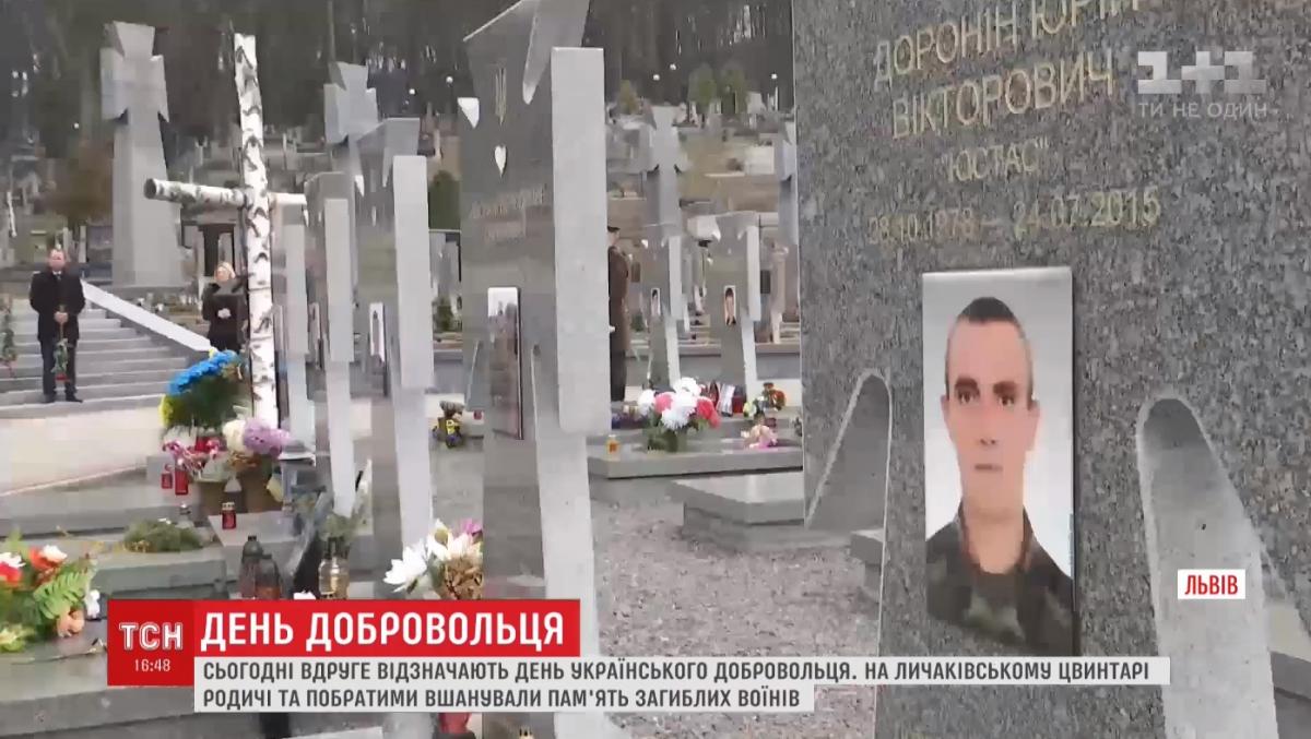 Панихида и траурный салют: во Львове отметили День украинского добровольца (видео)