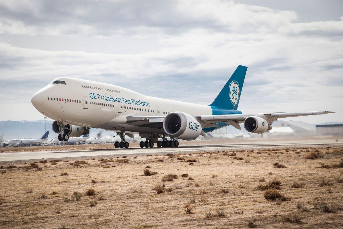 Новий двигун був встановлений на літаючу лабораторію на базі Boeing 747 / фото geaviation.com Новий двигун був встановлений на літаючу лабораторію на базі Boeing 747 / фото geaviation.com