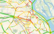 Транспортний колапс у Києві: через снігопад та численні ДТП столиця стоїть у 7-бальних заторах (фото, відео)