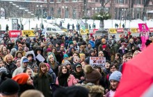 Provocateurs disrupt Women's March in Kyiv