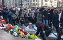 В центре Москвы прошла несанкционированная акция памяти по погибшим при пожаре в Кемерове (фоторепортаж)