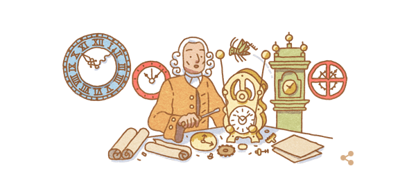 Google посвятил дудл английскому изобретателю Джону Гаррисону / скриншот