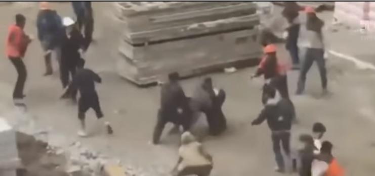В ход шла арматура и камни / скриншот видео ТСН В ход шла арматура и камни / скриншот видео ТСН
