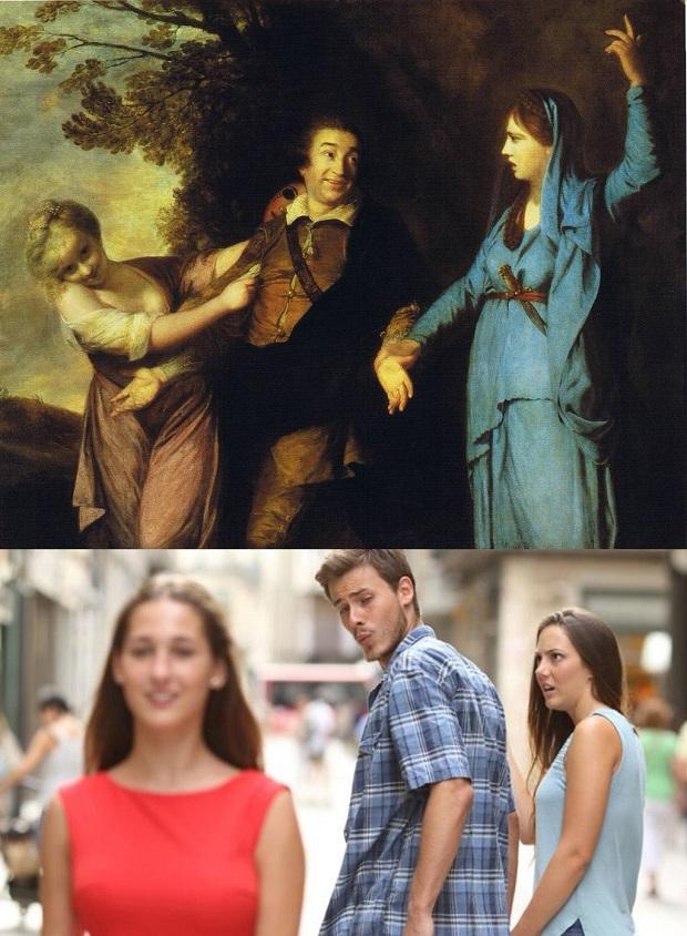 У мема "distracted boyfriend" знайшовся попередник / фото twitter.com/ELXGANZA У мема "distracted boyfriend" знайшовся попередник / фото twitter.com/ELXGANZA