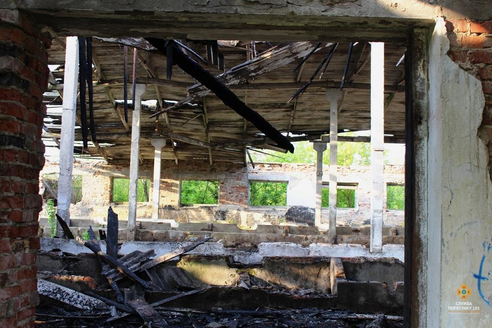 На Тернопільщині масштабну пожежу на закинутій фермі гасили 3,5 години (фото)