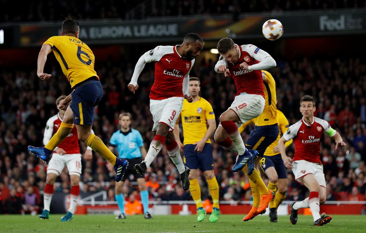 &quot;Арсенал&quot; и &quot;Атлетико&quot; сыграли вничью в первом матче полуфинала Лиги Европы / Reuters