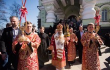В Светлый понедельник Митрополит Онуфрий совершил литургию в Покровском монастыре столицы
