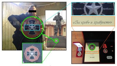 На пьедестале статуи изображены "вагнеровский крест" / фото medium.com