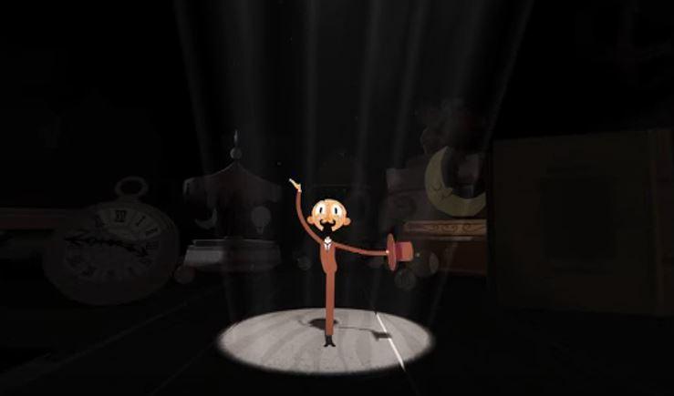 Google создала уникальный VR-дудл о режиссере немой ленты "Путешествие на Луну" / Скриншот, Google