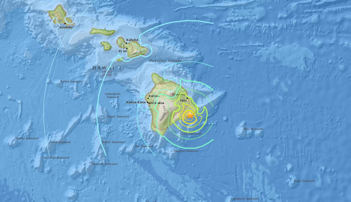 На Гававях произошло мощное землетрясение / earthquake.usgs.gov