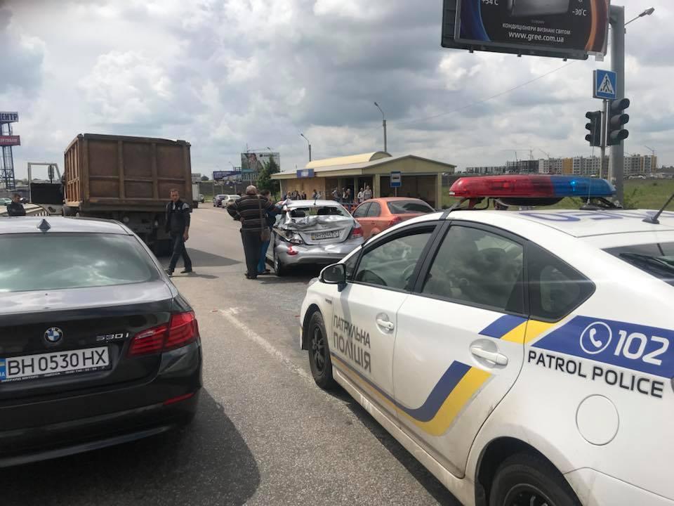 ДТП сталася в районі Сьомого кілометра фото Микола Романовський, Facebook