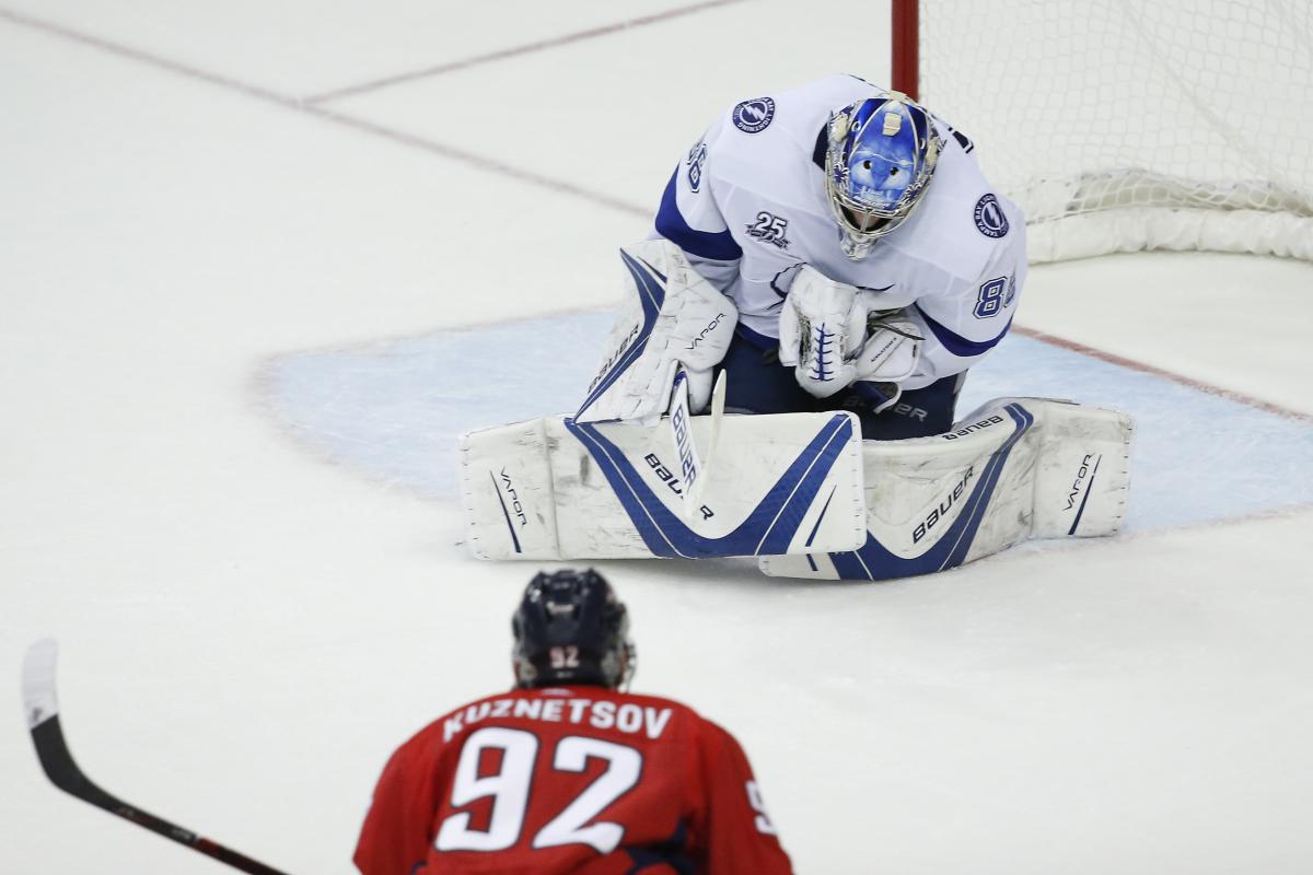 Воротар Василевський став одним з головних героїв в переможному матчі "Тампи" проти "Вашингтона" / Reuters