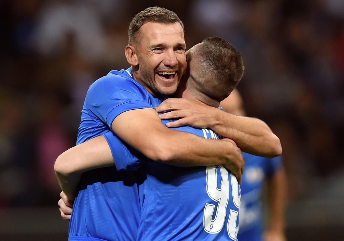 Андрій Шевченко забив гол у прощальному матчі Андреа Пірло / REUTERS