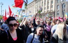 Left-wing parties stage rally in Kyiv on May 1 (Photo)