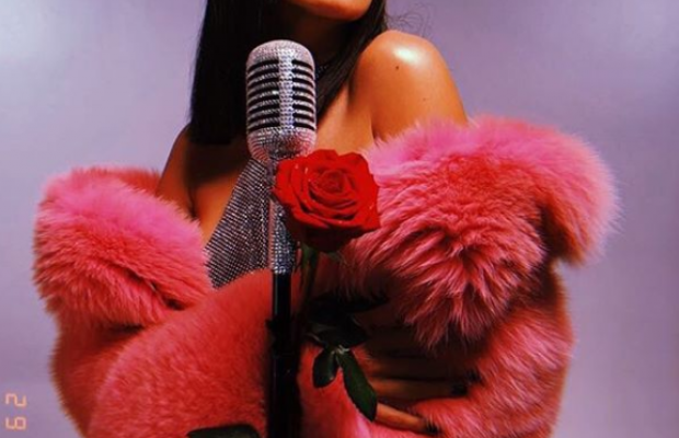 З діамантовим мікрофоном і в рожевій шубі: Настя Каменських порадувала фанатів знімком в стилі ретро