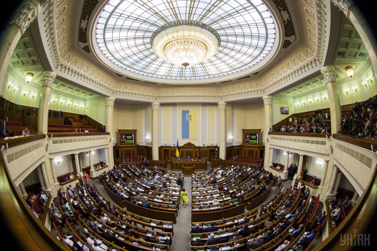 У сесійній залі парламенту пропонували розмістити полотно з вишитою картою України / фото УНІАН