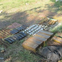 Ammo cache found in Luhansk region in Donbas