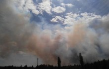 В Чернобыльской зоне вспыхнул пожар - горит в районе самого радиационного "рыжего леса" (фоторепортаж)