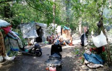 "Національні дружини" оголосили "толоку" у таборі ромів в столичному парку Києва (фото)