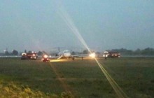 Plane skids off runway at Kyiv airport