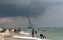 В Одесской области над морем пронесся смерч (фото, видео)